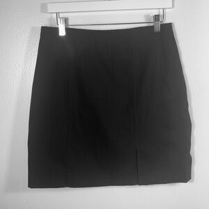 Vintage Cache Black Mini Skirt with Front Slits